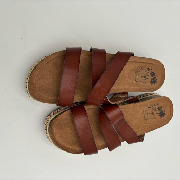 Jellypop Shoes - M347 New Jelly Pop Lanza brown smooth LeatherSandal.  Size 10.  New in Box.